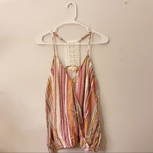 Anthro | Promesa Striped Wrap Tank